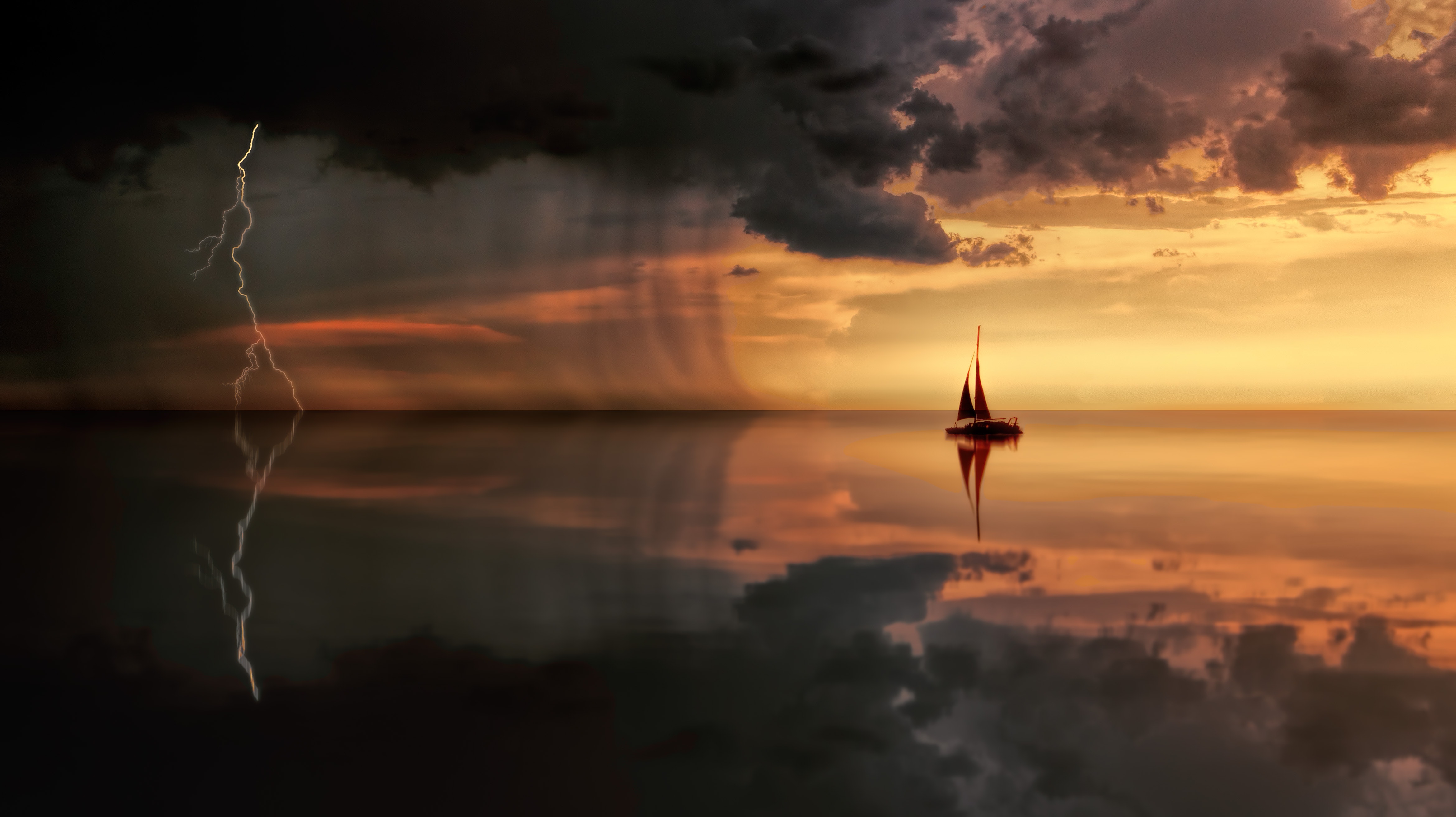 silhouette-photography-of-boat-on-water-during-sunset-1118874