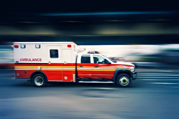 Ambulance speeding